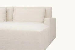 Devyn Chaise Sectional Slipcover Only -SIXPENNY STORE devyn chaise sectional washed cotton linen corn silk product PDP5 4 pc slipcover