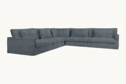Devyn Corner Sectional 28 Devyn Corner Sectional -SIXPENNY STORE devyn corner sectional light weight linen black pepper product