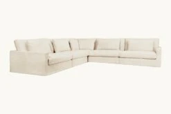 Devyn Corner Sectional 36 Devyn Corner Sectional -SIXPENNY STORE devyn corner sectional medium weight linen warm oatmeal product