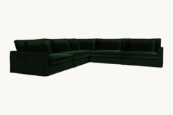 Devyn Corner Sectional 37 Devyn Corner Sectional -SIXPENNY STORE devyn corner sectional washed cotton velvet emerald city product