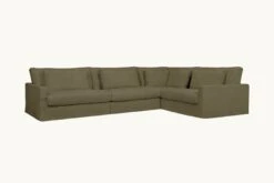 Devyn L-Shape Sectional Slipcover Only 28 Devyn L-Shape Sectional Slipcover Only -SIXPENNY STORE devyn lshape sectional cotton canvas quiet sage product slipcover