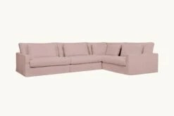 Devyn L-Shape Sectional Slipcover Only 27 Devyn L-Shape Sectional Slipcover Only -SIXPENNY STORE devyn lshape sectional cotton linen sundazed coral product slipcover