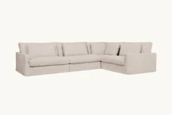 Devyn L-Shape Sectional Slipcover Only 38 Devyn L-Shape Sectional Slipcover Only -SIXPENNY STORE devyn lshape sectional light weight linen oat flour product slipcover