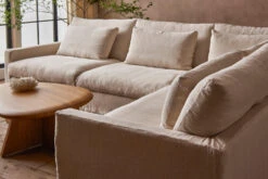 Devyn L-Shape Sectional -SIXPENNY STORE devyn lshape sectional washed cotton linen corn silk product PDP6 0717d7d1 51d9 4d99 9c1a f5576883c4bf