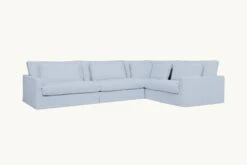 Devyn L-Shape Sectional -SIXPENNY STORE devyn lshape sectional washed cotton linen morning glory product d38165bc 8c12 42bf 9c8c 0b26d6568500
