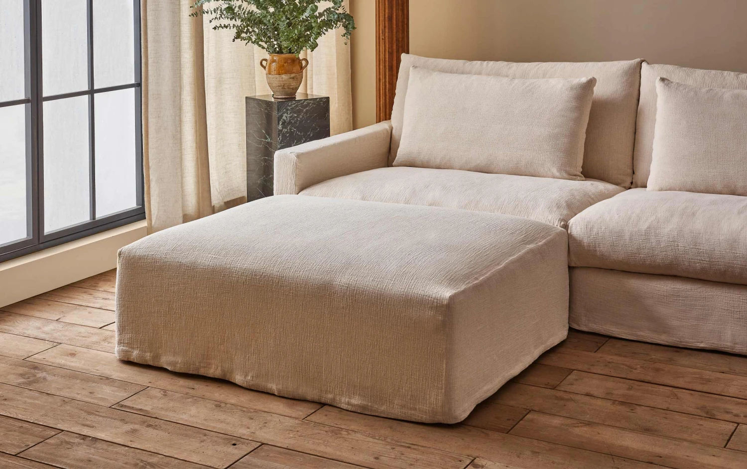 Devyn Ottoman Slipcover Only 1 Devyn Ottoman Slipcover Only