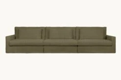 Devyn Sectional Slipcover Only -SIXPENNY STORE devyn sectional sofa cotton canvas quiet sage product slipcover
