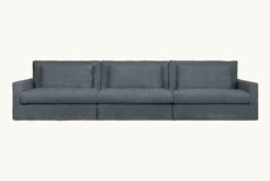 Devyn Sectional -SIXPENNY STORE devyn sectional sofa light weight linen black pepper product