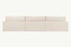 Devyn Sectional -SIXPENNY STORE devyn sectional sofa washed cotton linen corn silk product PDP4