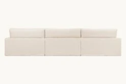 Devyn Sectional Slipcover Only -SIXPENNY STORE devyn sectional sofa washed cotton linen corn silk product PDP4 slipcover