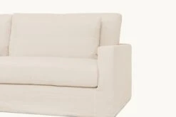 Devyn Sectional Slipcover Only -SIXPENNY STORE devyn sectional sofa washed cotton linen corn silk product PDP5 slipcover