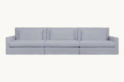 Devyn Sectional -SIXPENNY STORE devyn sectional sofa washed cotton linen dried lavender product