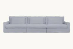 Devyn Sectional Slipcover Only -SIXPENNY STORE devyn sectional sofa washed cotton linen dried lavender product slipcover