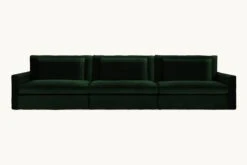 Devyn Sectional -SIXPENNY STORE devyn sectional sofa washed cotton velvet emerald city product