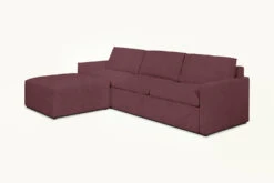 Devyn Sleeper Chaise Sectional -SIXPENNY STORE devyn sleeper chaise sectional thread dyed cotton linen summer plum product laf bd3eea48 c6c0 420f acf2 56e9e19945a4