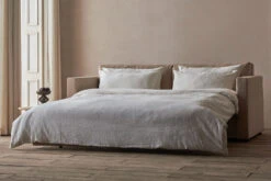 Devyn Sleeper Sofa -SIXPENNY STORE devyn sleeper sofa recycled poly linen golden reed product PDP9 queen