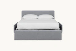Devyn Upholstered Storage Bed -SIXPENNY STORE devyn storage bed light weight linen ink cap product pdp3 queen