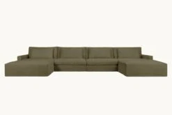Devyn U-Shape Sectional 37 Devyn U-Shape Sectional -SIXPENNY STORE devyn ushape sectional cotton canvas quiet sage product