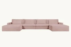 Devyn U-Shape Sectional 27 Devyn U-Shape Sectional -SIXPENNY STORE devyn ushape sectional cotton linen sundazed coral product
