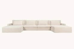 Devyn U-Shape Sectional 26 Devyn U-Shape Sectional -SIXPENNY STORE devyn ushape sectional washed cotton linen corn silk product