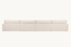 Devyn U-Shape Sectional Slipcover Only -SIXPENNY STORE devyn ushape sectional washed cotton linen corn silk product PDP4 slipcover