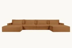 Devyn U-Shape Sectional 32 Devyn U-Shape Sectional -SIXPENNY STORE devyn ushape sectional washed cotton linen sweet potato product