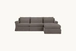 Elias Chaise Sectional 31 Elias Chaise Sectional -SIXPENNY STORE elias chaise sectional cotton canvas moon dust product 4 pc