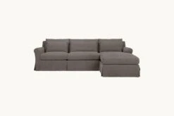 Elias Chaise Sectional Slipcover Only 31 Elias Chaise Sectional Slipcover Only -SIXPENNY STORE elias chaise sectional cotton canvas moon dust product 4 pc slipcover