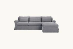 Elias Chaise Sectional Slipcover Only 25 Elias Chaise Sectional Slipcover Only -SIXPENNY STORE elias chaise sectional light weight linen ink cap product 4 pc slipcover