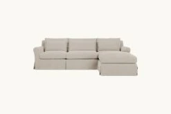 Elias Chaise Sectional Slipcover Only 36 Elias Chaise Sectional Slipcover Only -SIXPENNY STORE elias chaise sectional washed cotton linen blanched almond product 4 pc slipcover