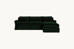 Elias Chaise Sectional Slipcover Only 33 Elias Chaise Sectional Slipcover Only -SIXPENNY STORE elias chaise sectional washed cotton velvet emerald city product 4 pc slipcover