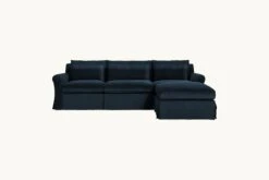 Elias Chaise Sectional Slipcover Only 32 Elias Chaise Sectional Slipcover Only -SIXPENNY STORE elias chaise sectional washed cotton velvet star sapphire product 4 pc slipcover