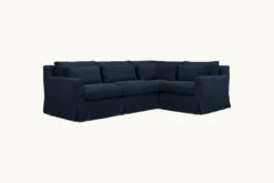 Elias L-Shape Sectional Slipcover Only -SIXPENNY STORE elias lshape sectional cotton canvas ancient indigo product slipcover