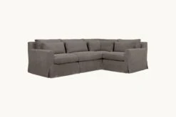 Elias L-Shape Sectional Slipcover Only -SIXPENNY STORE elias lshape sectional cotton canvas moon dust product slipcover