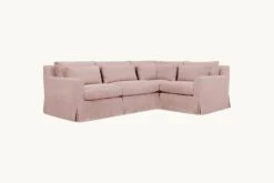 Elias L-Shape Sectional -SIXPENNY STORE elias lshape sectional cotton linen sundazed coral product