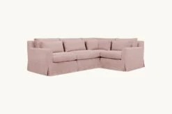 Elias L-Shape Sectional Slipcover Only -SIXPENNY STORE elias lshape sectional cotton linen sundazed coral product slipcover