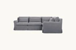 Elias L-Shape Sectional -SIXPENNY STORE elias lshape sectional light weight linen ink cap product PDP3