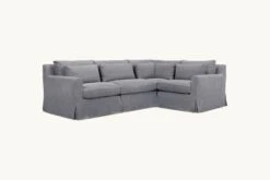 Elias L-Shape Sectional Slipcover Only -SIXPENNY STORE elias lshape sectional light weight linen ink cap product slipcover