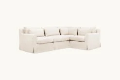 Elias L-Shape Sectional Slipcover Only -SIXPENNY STORE elias lshape sectional washed cotton linen corn silk product slipcover