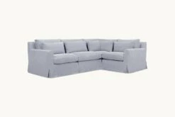 Elias L-Shape Sectional Slipcover Only -SIXPENNY STORE elias lshape sectional washed cotton linen dried lavender product slipcover