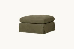 Elias Ottoman Slipcover Only -SIXPENNY STORE elias ottoman cotton canvas quiet sage product sectional slipcover