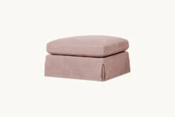 Elias Ottoman Slipcover Only -SIXPENNY STORE elias ottoman cotton linen sundazed coral product sectional slipcover
