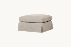 Elias Ottoman Slipcover Only -SIXPENNY STORE elias ottoman washed cotton linen blanched almond product sectional slipcover