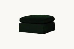 Elias Ottoman Slipcover Only -SIXPENNY STORE elias ottoman washed cotton velvet emerald city product sectional slipcover