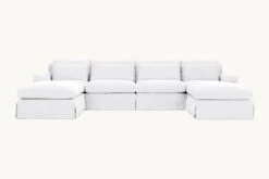 Elias U-Shape Sectional Slipcover Only -SIXPENNY STORE elias ushape sectional cotton linen pacific pearl product slipcover 4aaa2c66 edf6 4f8b 85df 43b367bbab94