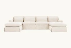 Elias U-Shape Sectional Slipcover Only -SIXPENNY STORE elias ushape sectional washed cotton linen corn silk product slipcover 0a0837a8 a542 46b6 af4d 53f05c5a7cb7