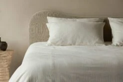 Esmé Bed -SIXPENNY STORE esme bed medium weight linen warm oatmeal product PDP6 king