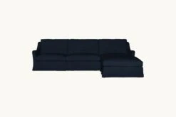 Esmé Chaise Sectional -SIXPENNY STORE esme chaise sectional cotton canvas ancient indigo product 4 pc