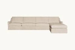 Esmé Chaise Sectional Slipcover Only -SIXPENNY STORE esme chaise sectional cotton canvas beach walk product 5 pc slipcover