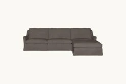 Esmé Chaise Sectional -SIXPENNY STORE esme chaise sectional cotton canvas moon dust product 4 pc